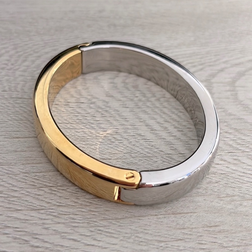 Vita Fede Two Tone Cuff Bracelet Size XS